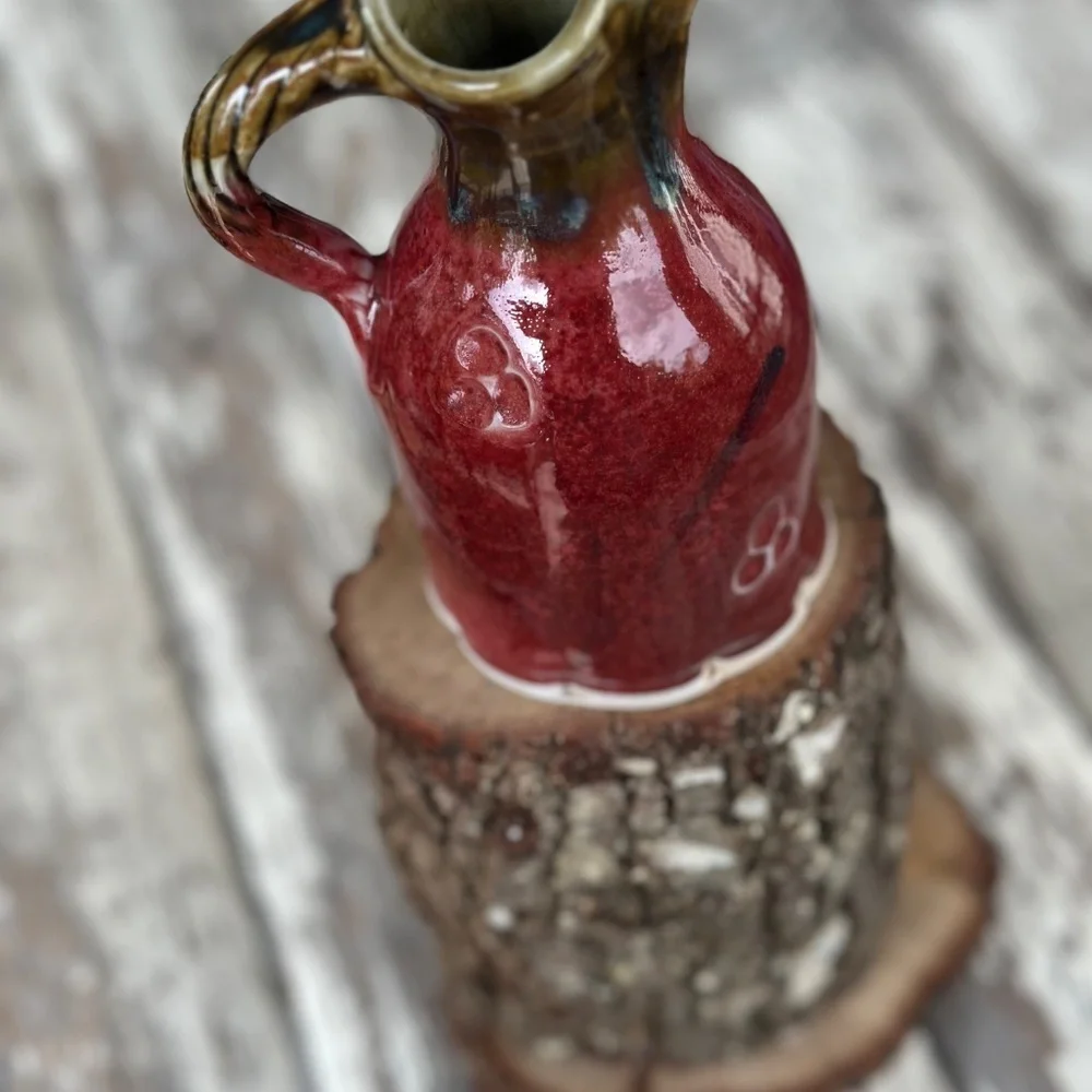 Clay Red Glaze Bottle